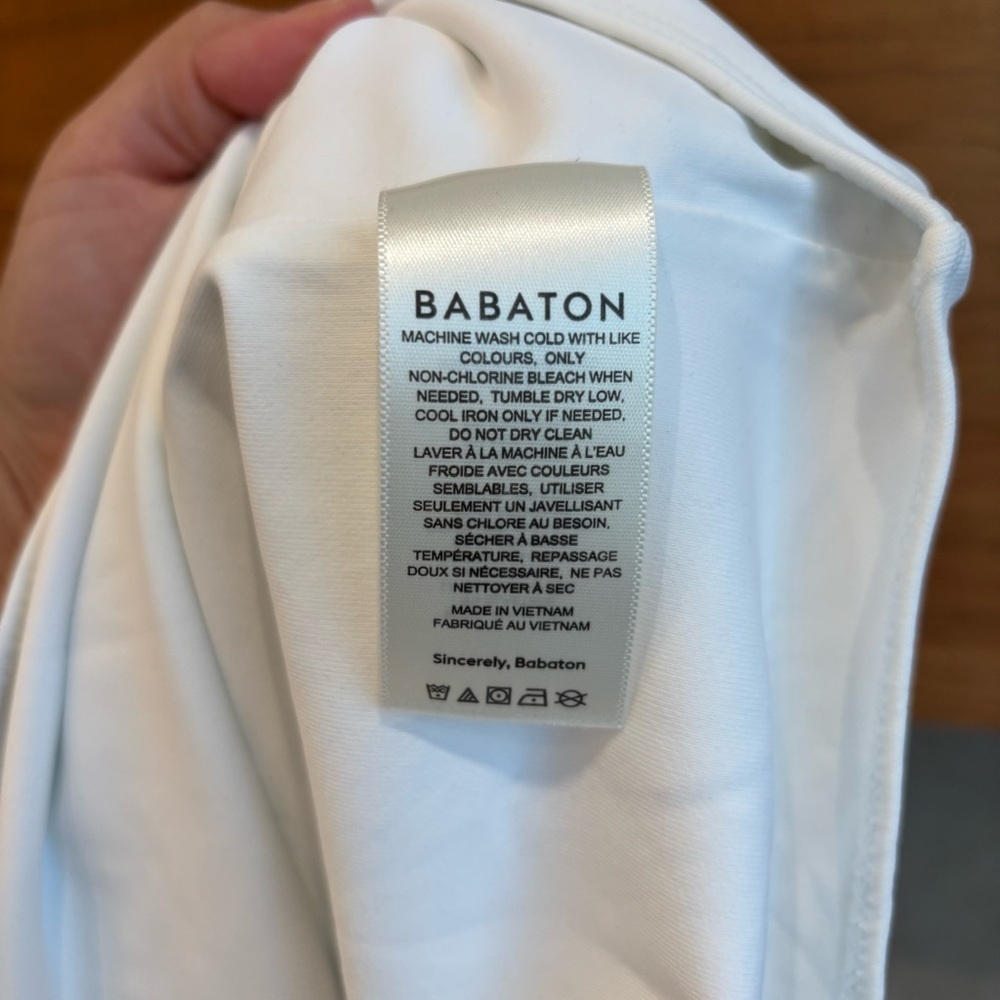 NWOT Babaton White Contour Crew Bodysuit, Size L - Picture 9 of 10